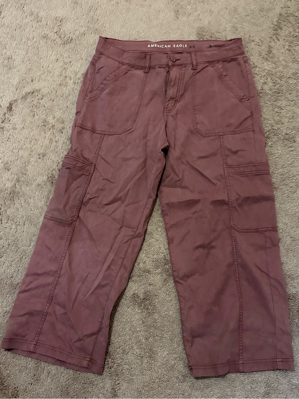 American Eagle Outfitters Women Cargo Wide Leg Pants